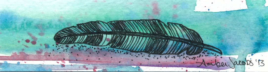 Watercolor and Ink Feather